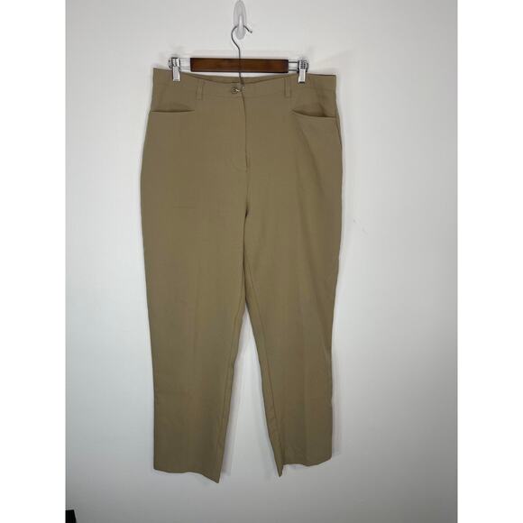 Harve Bernard women's 16 slacks trousers dress pants khaki camel light weight - Picture 8 of 12